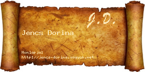 Jencs Dorina névjegykártya