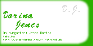 dorina jencs business card